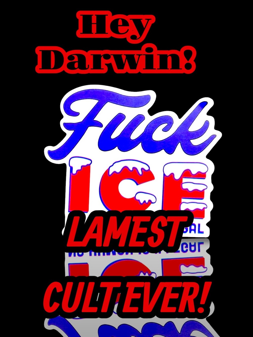 adidas Sticker - Red, Blue, White Graphic Decal
